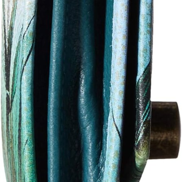 Women’s Leather Wristlet Clutch Hand-Painted Pandas Vintage Art Organizer - Picture 3 of 6